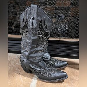 Corral Black Embellished Western Cowboy Boots